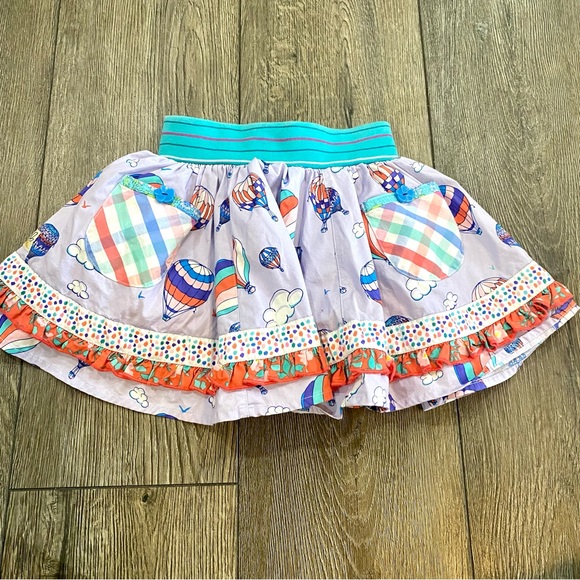 Wildflowers Other - Wildflowers Size 2 Hot Air Balloon Skirt Mixed Plaid Striped Floral Cottagecore